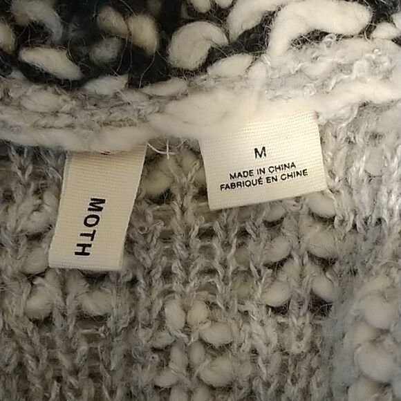 Moth Amba fringe open front cardigan size M - Picture 5 of 6